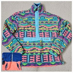 Chubbies That's Rad Reversible Polar Fleece Jacket Size XS Neon